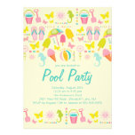 Es una invitación de la fiesta en la piscina de la