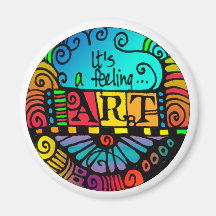 Es una sensación - arte - imán circular