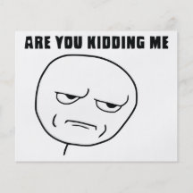 Es usted que me embroma cara Meme de la rabia Tarjetas Informativas
