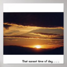 Esa hora de la puesta del sol…. posters