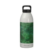 Escalas metálicas verdes del dragón botellas de beber