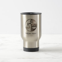 Escalas rugosas de la justicia taza