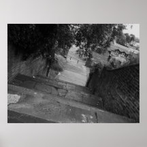 escalera abajo a la calle impresiones