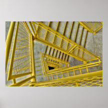 Escalera amarilla poster