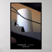 Escalera--por Antón Gaudi Poster