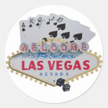 Escalera real de Las Vegas con el pegatina de los 