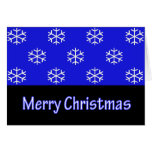 Escama azul de la nieve de las Felices Navidad Tarjetas