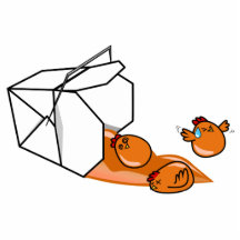 Escape anaranjado del pollo esculturas fotograficas