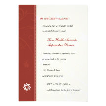 Escarlata corporativo de las vides invitaciones personalizada