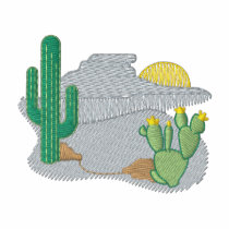Escena #2 del desierto camisetas bordadas