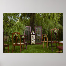 Escena al aire libre del boda impresiones