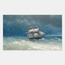 Escena costera con aguas tempestuosas Ivan Aivazov Pegatina