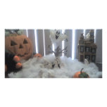Escena de Halloween Tarjeta Personal Con Foto