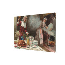 Escena de la cena de DayPilgrim de la acción de gr Lona Estirada Galerias