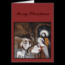 escena de la natividad tarjetas