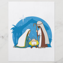 Escena de la natividad tarjeta publicitaria