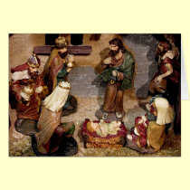 Escena de la natividad tarjetas