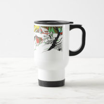 Escena de la nieve del navidad taza