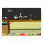 Escena de la sala de clase tarjeton