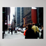 Escena Dearborn y Adams Sts de la calle de Chicago Posters