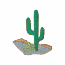 Escena del cactus camisetas bordadas