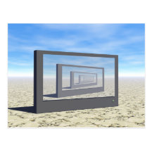 Escena del desierto de la pantalla plana tarjetas postales