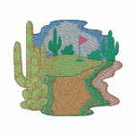 Escena del golf del desierto sudadera bordada