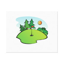 Escena del golf impresión en lona