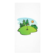 Escena del golf tarjetas personales