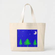 Escena del invierno bolsas lienzo