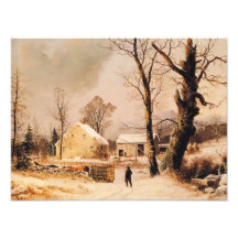 Escena del invierno en Nueva Inglaterra por Durrie Arte Fotografico