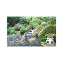 Escena del jardín japonés impresión en lona