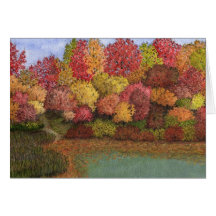 Escena del otoño de la tarjeta