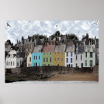 Escena del pueblo de playa - poster de Anstruther