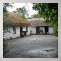 Escena irlandesa de la cabaña poster