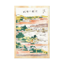 Escena japonesa fresca del campo de la montaña del impresion de lienzo