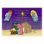 Escena linda de la natividad tarjeta personal