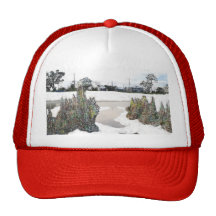 Escena Nevado Gorros Bordados