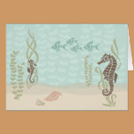 Escena Notecard del Seahorse tarjetas