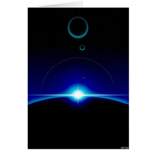 Escena solar tarjeton