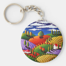 Escena toscana llavero personalizado