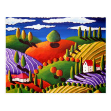Escena toscana tarjetas postales