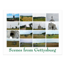 Escenas de Gettysburg Tarjeta Postal