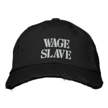ESCLAVO DEL SALARIO GORRA DE BEISBOL