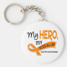 Esclerosis múltiple del ms MI HÉROE MI CUÑADA 42 Llaveros Personalizados