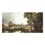 Esclusa y molino en Dedham (molino de Dedham) por  Tarjeta Fotográfica
