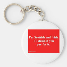 Escocés e irlandés llavero personalizado