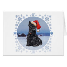 Escocés Terrier del ayudante de Santa Tarjetón