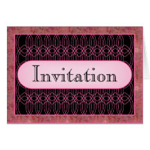 Escoja su propia invitación brillante del cordón d tarjetas