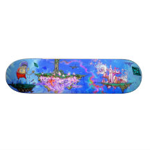 Escondite maya del cielo - arte de la calle Sk8 Monopatín